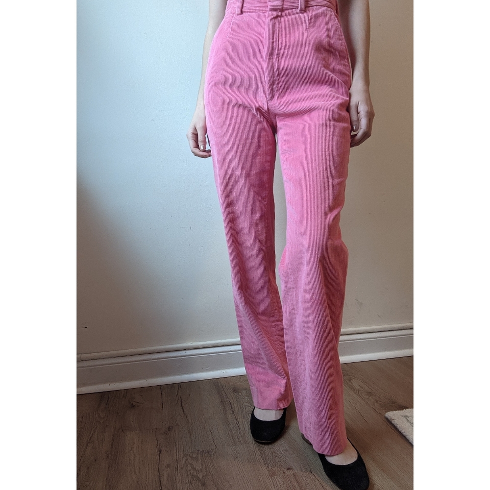 🍭pink🌺vintage high-rise wide-leg cords